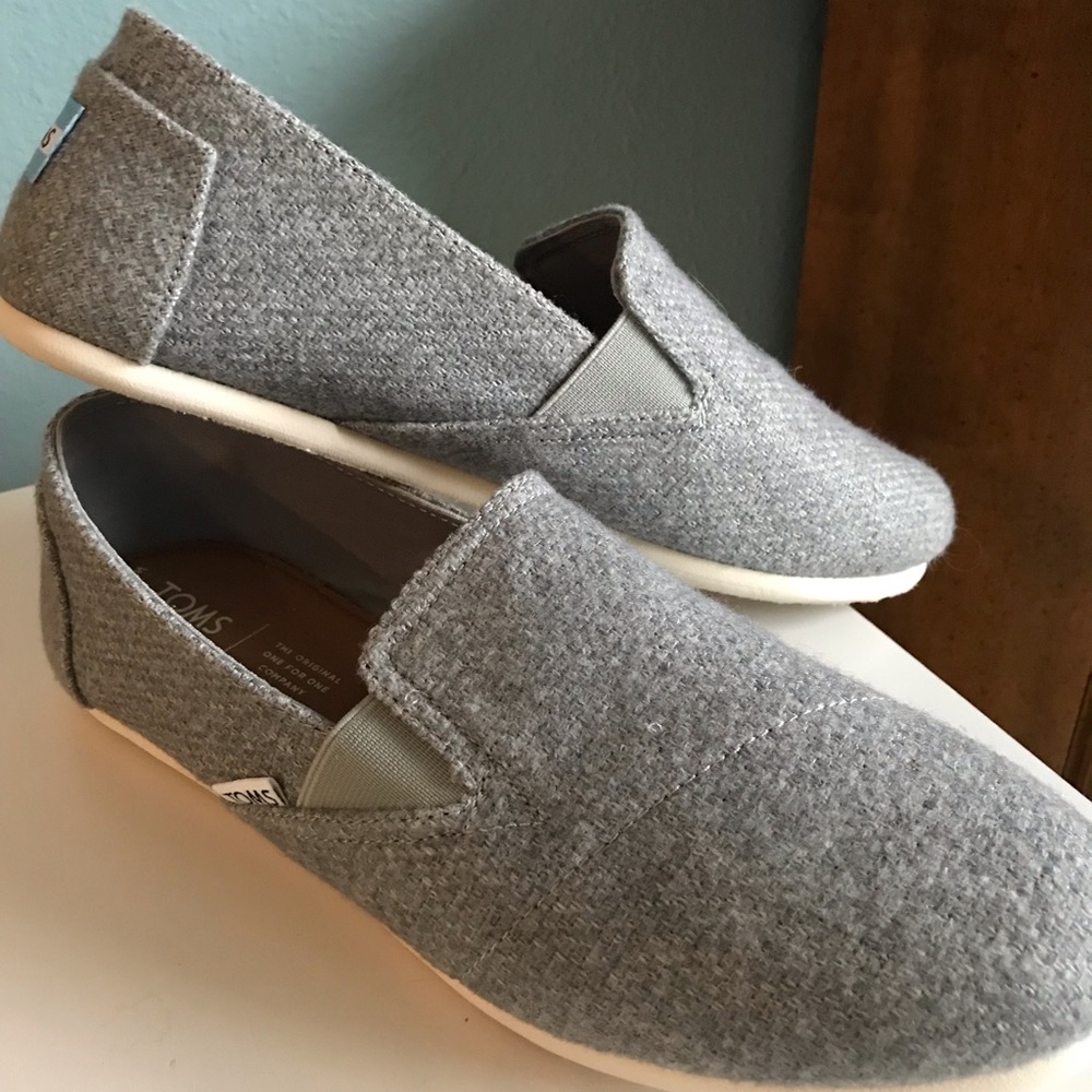 Toms drizzle gray melange redondo flats